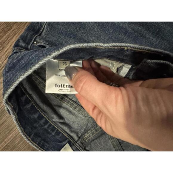 Excellent Condition TOTEME Twisted Seam Washed Blue Jeans sz 26 - Picture 6 of 7